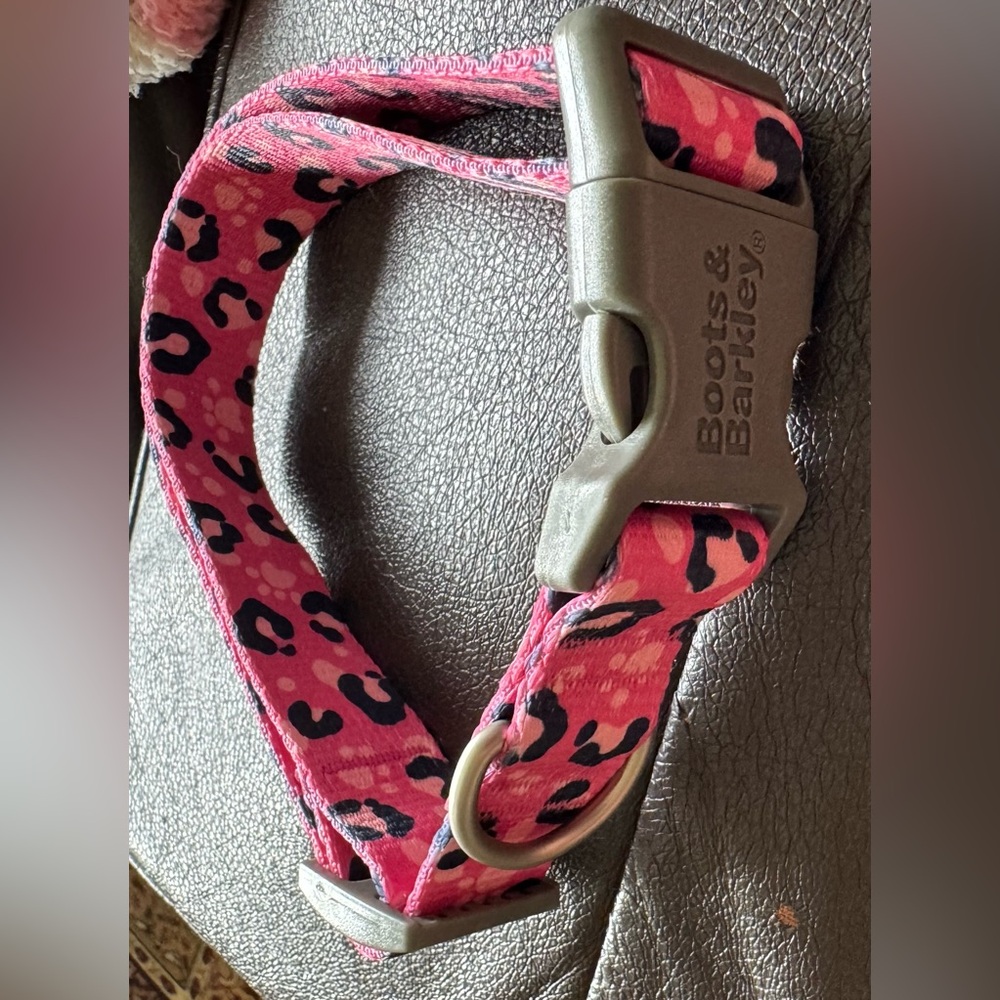 Boots & Barkley Pink and Black Leopard Collar
